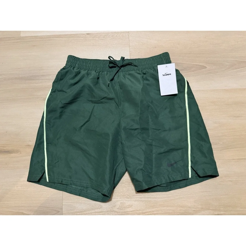 Nike Men's Small Core Contend Volley Swim Trunks Green Shorts NWT